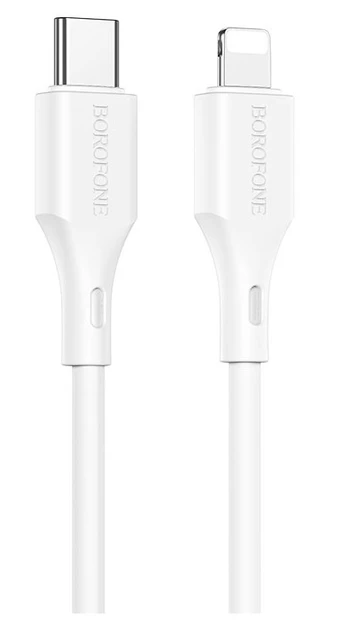 Borofone BX49 Lightning į USB-C laidas 3A | 20W baltas