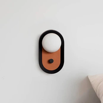 Maya LED sieninis šviestuvas, terakota, aliuminis/stiklas, plotis 12,2 cm
