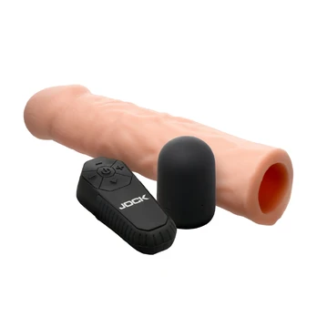 Enhancers Vibrating Extension Sleeve with Remote - Light, Adjustable Fit