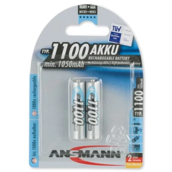 Kraunami elementai ANSMANN HR03(AAA), 1100mAh, 2 vnt