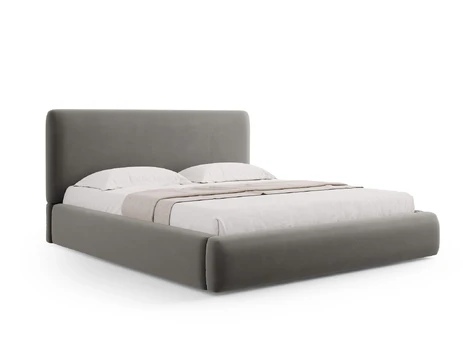 Velvet Storage Bed With Headboard, "Colonel", 220x200x100 Made in Europe