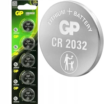 GP elementai CR2032, LITHIUM 3V, 5 vnt