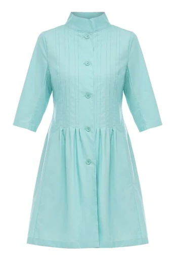 Moteriškas medicininis chalatas, mėlynas