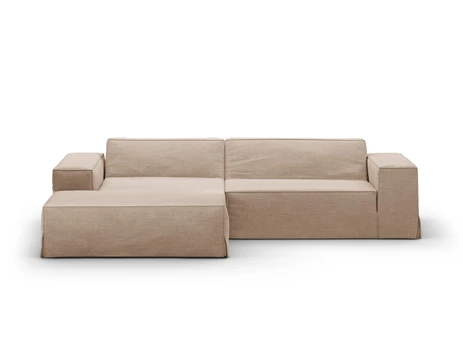 Modular Left Corner Sofa, "Jodie", 3 Seats, 224x166x70, Sand