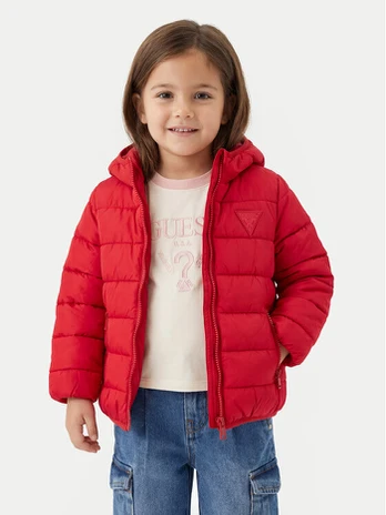 Guess Pūkinė striukė H4BT03 WCFM0 Raudona Regular Fit
