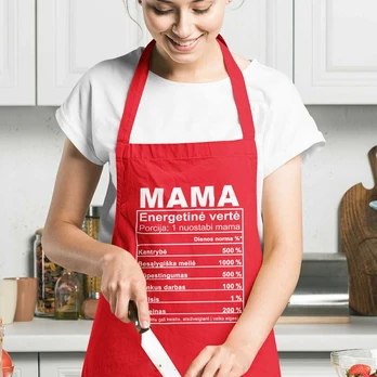 Medvilninė prijuostė "Mamos sudėtis"