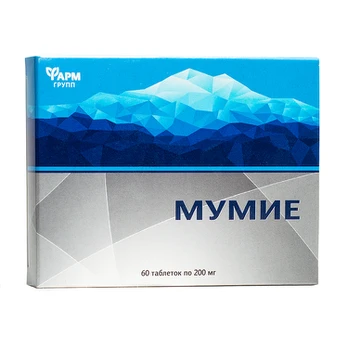 Altajaus Mumijo (Shilajit) 200 mg, 60 tablečių