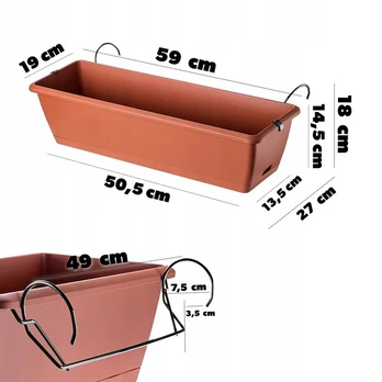 Balkono lovelis su rankenomis 60 cm