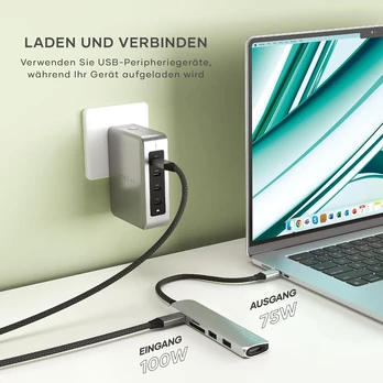 Satechi 6-in-1 Usb-c Hub Slim Plus su 4k Hdmi, 100w Pd, 2x Usb-a
