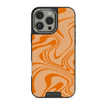 High Vibrations - Color Swirl iPhone 16 Pro Case, Elite Dark (MagSafe) / Silver