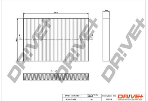 Filtras, salono oras Dr!ve+ DP1110.12.0089