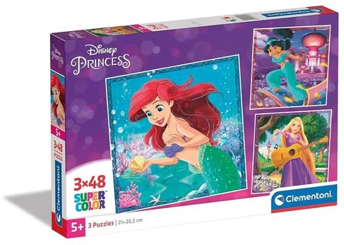Clementoni CLE puzzle 3x48 Square Disney Princess 25304