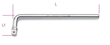 Kampinis suktukas su terkšle 1/2", 230mm