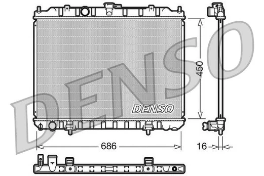 Radiatorius, variklio aušinimas DENSO DRM46004