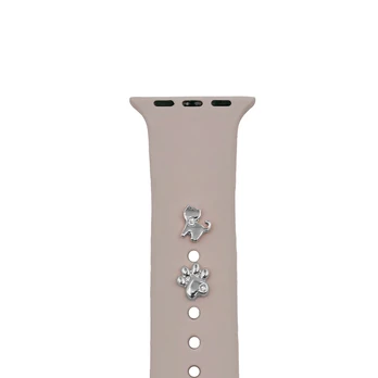 Pin Charms set for watch straps cat sidabrinis
