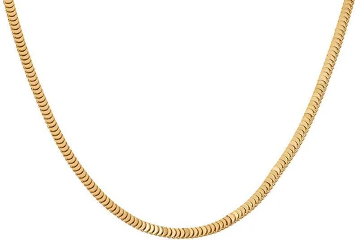 Troli Elegant gilded steel necklace