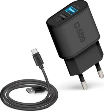 SBS Mobile 2x USB-A 3.1 A įkroviklis (TEKITTRC2U2AFASTK)