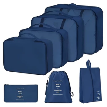Daugiafunkcinis kelioninis krepšys rinkinys 7 vnt., Navy Blue