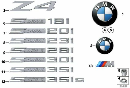 BMW Z4 E89 Etiketas 2011 2016 Originalus 51147288175