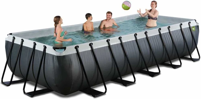 EXIT Juodas Leather pool 540x250x100cm with filter pump - juodas