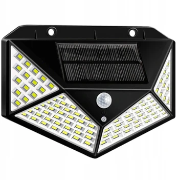 Saulės lempa su 100 LED ir judesio jutikliu