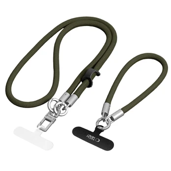 Žalias dirželis telefonui "Tech-Protect C10S Rope Crossbody & Wrist"