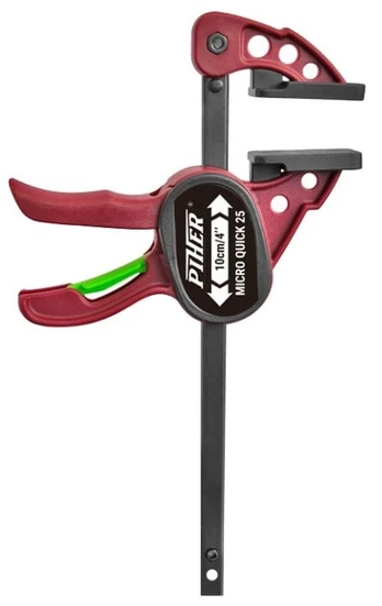 Greitos fiksacijos spaustuvai Piher Micro Quick, 2vnt kmpl, 10cm, max 25kg