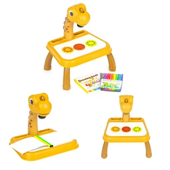 Piešimo lentos projektorius Dinozauras, oranžinis