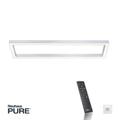 LED lubinis šviestuvas PURE Lines, 110 x 30 cm, sidabrinis, CCT, nuotolinio