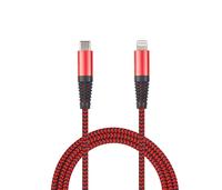 2GO USB laidas Datenkabel-raudona-100cm, skirtas Apple 8-Pin USB Type-C