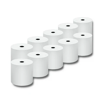 Qoltec Thermal ritinys 80 x 80 | 65g/m2 | 10vnt. | Be BPA