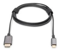 Adapteris Digitus USB Type-C to HDMI Adapter DA-70821 1.8 m, Black, USB Type-C kaina