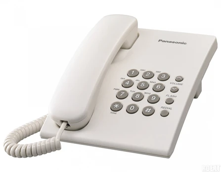 Telefonas Panasonic KX-TS500FXW, stacionarus