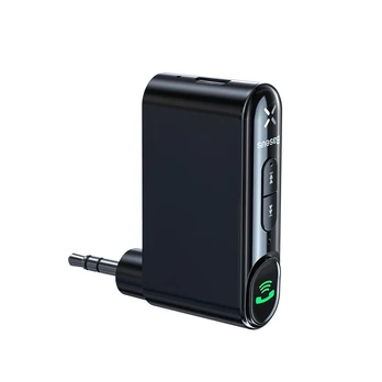 Baseus BSBA-02 AUX automobilinis Bluetooth imtuvas, juodas