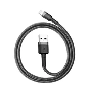 Baseus Cafule 2.4A 0.5m Lightning greito įkrovimo kabelis, pilkas / juodas kaina