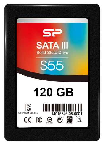 Kietasis diskas Silicon Power Slim S55 120 GB, SSD interface SATA, Write speed 420 MB/s, Read speed 550 MB/s