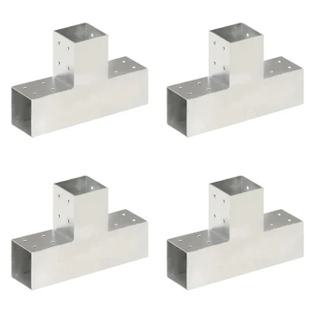 Stulpų sujungimai, 4vnt., 81x81mm, metalas, T formos