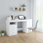 Rašomasis stalas, baltos spalvos, 140x50x76cm, MDP kaina