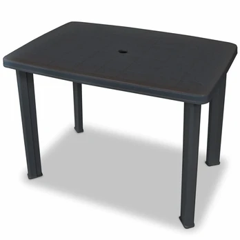 Sodo stalas, 101x68x72 cm, plastikas, antracito spalva