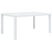 Sodo stalas, baltos sp., 150x90x72 cm, plastikas, rat. imit. kaina