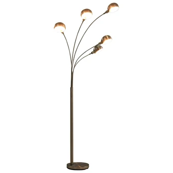 Toršeras, sidabrinės spalvos, 200 cm, 5 x E14 lemputės