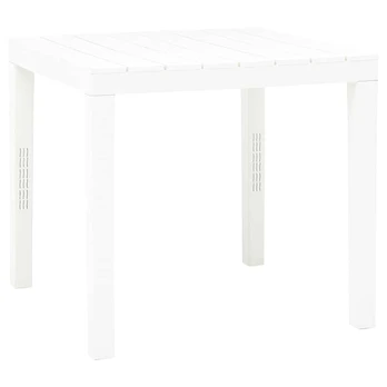 Sodo stalas, baltos spalvos, 78x78x72cm, plastikas