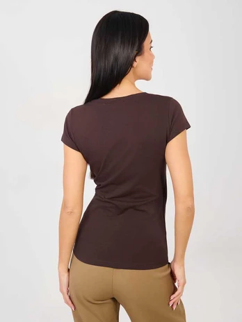 Basic Feel Good T-shirt-RV-TS-5636.03X-ciemny ruda