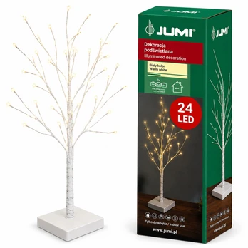 Dekoratyvinis LED beržas, 60 cm, 10 × 10 cm