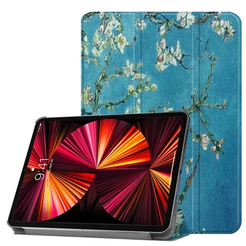 iLike iPad Pro 12.9 6th Gen Tri-Fold Eco-Leather Stand Case Sakura