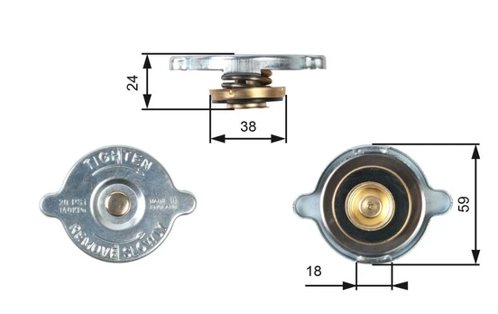 Radiatoriaus dangtelis GATES RC125