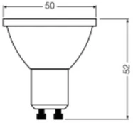 6,1W LED lemputė, GU10, 3000K, 36°, dimeriuojama