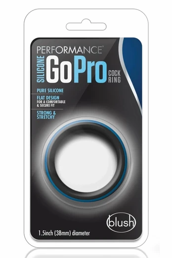 Performance Silicone Go Pro Comfort Ring Black/Blue 4.4 cm