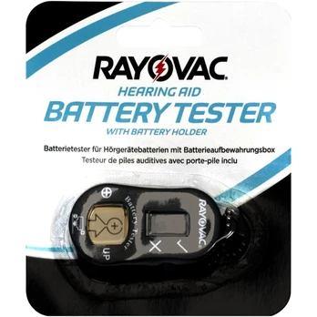 Rayovac raktų pakabuko tipo elementų testeris su dėklu