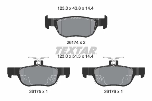 TEXTAR 2617401 Brake pad set